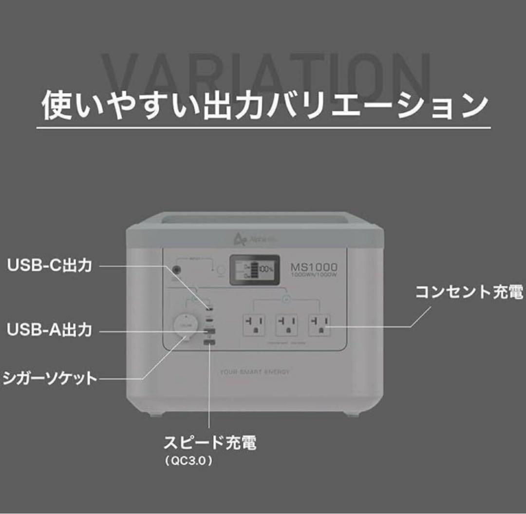 AlphaESS ポータブル電源 MINI SMILE MS1000 1000W