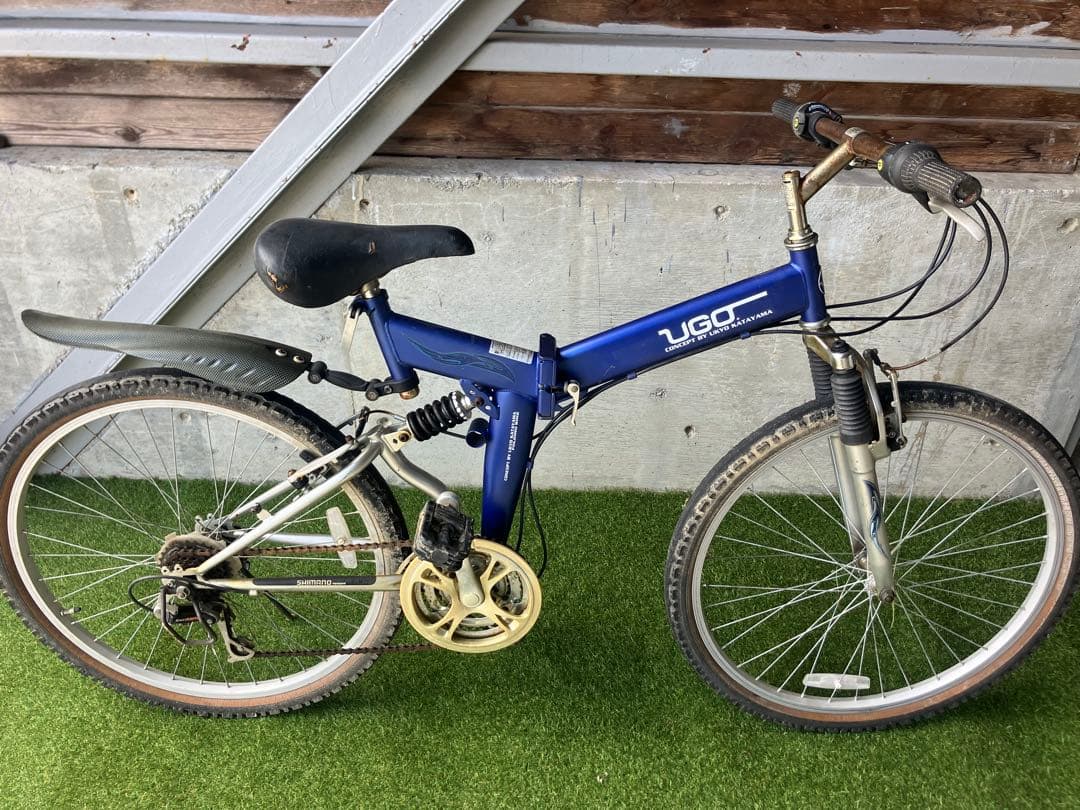 UGO 片山右京モデル　マウンテンバイク 青　折りたたみ式