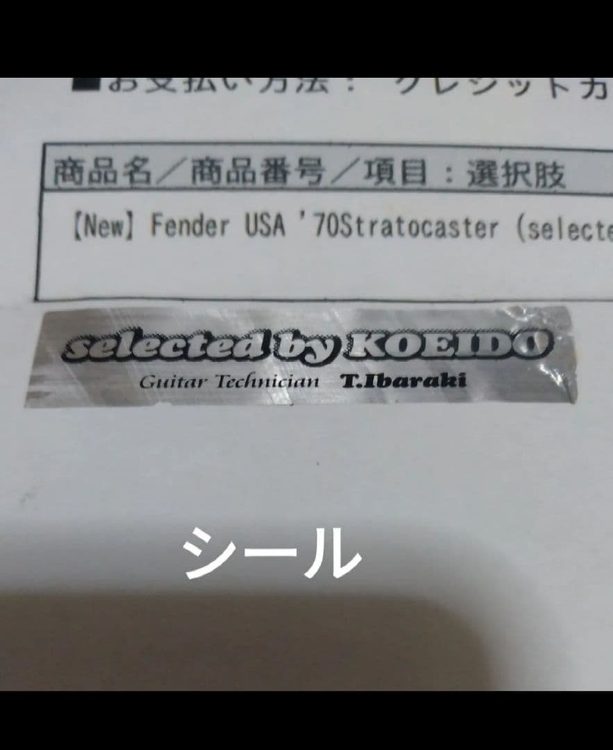 Fnder USA 70`s stratocaster ”選定品”