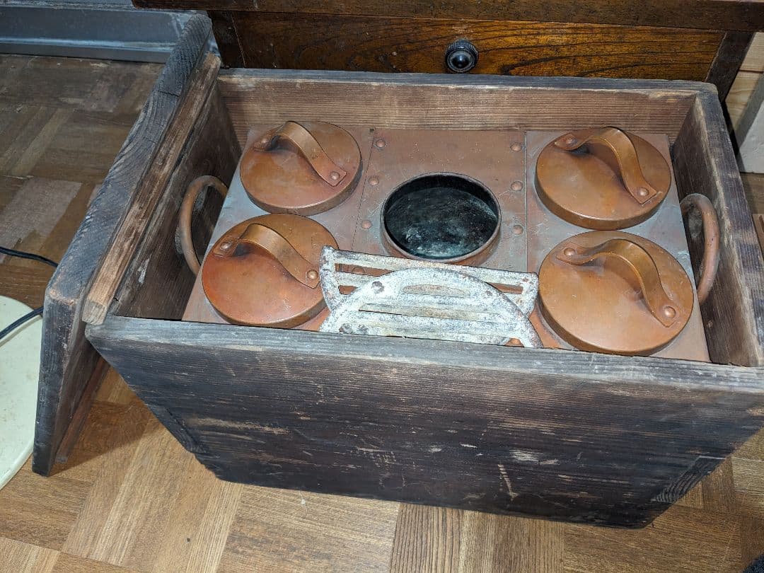 燗銅器　酒燗器　銅製　大振り　茶道具　古民具　　　　 骨董　木箱入り