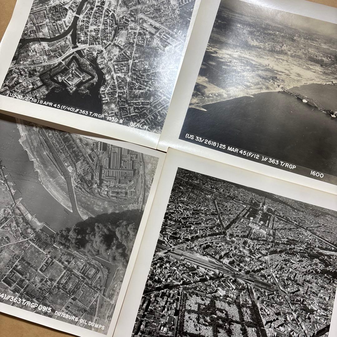 【戦争•写真】終戦前後の航空写真16枚 ドイツ フランス 米軍