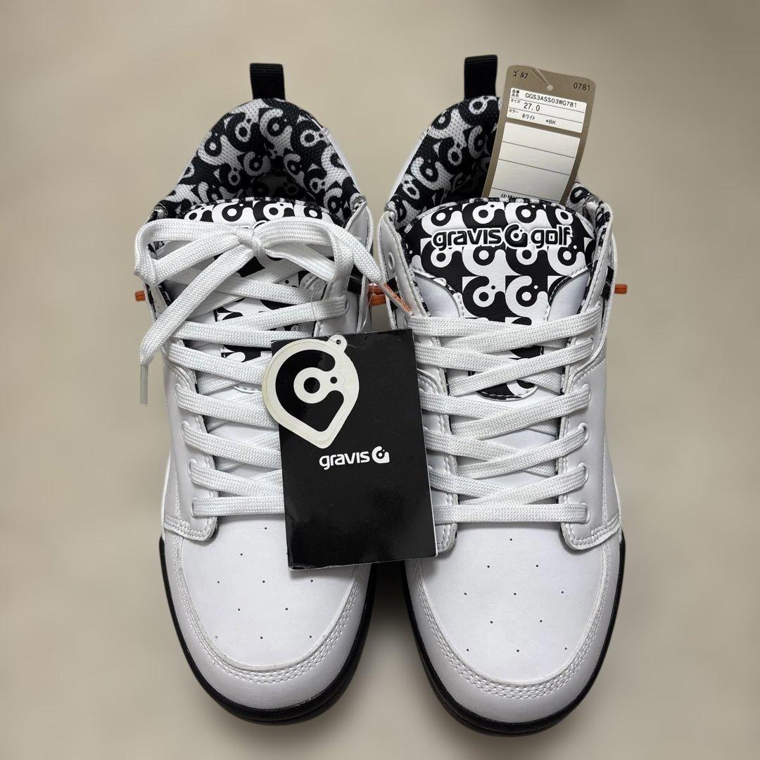 【新品未使用】グラビススパイクレス ゴルフシューズ27㎝