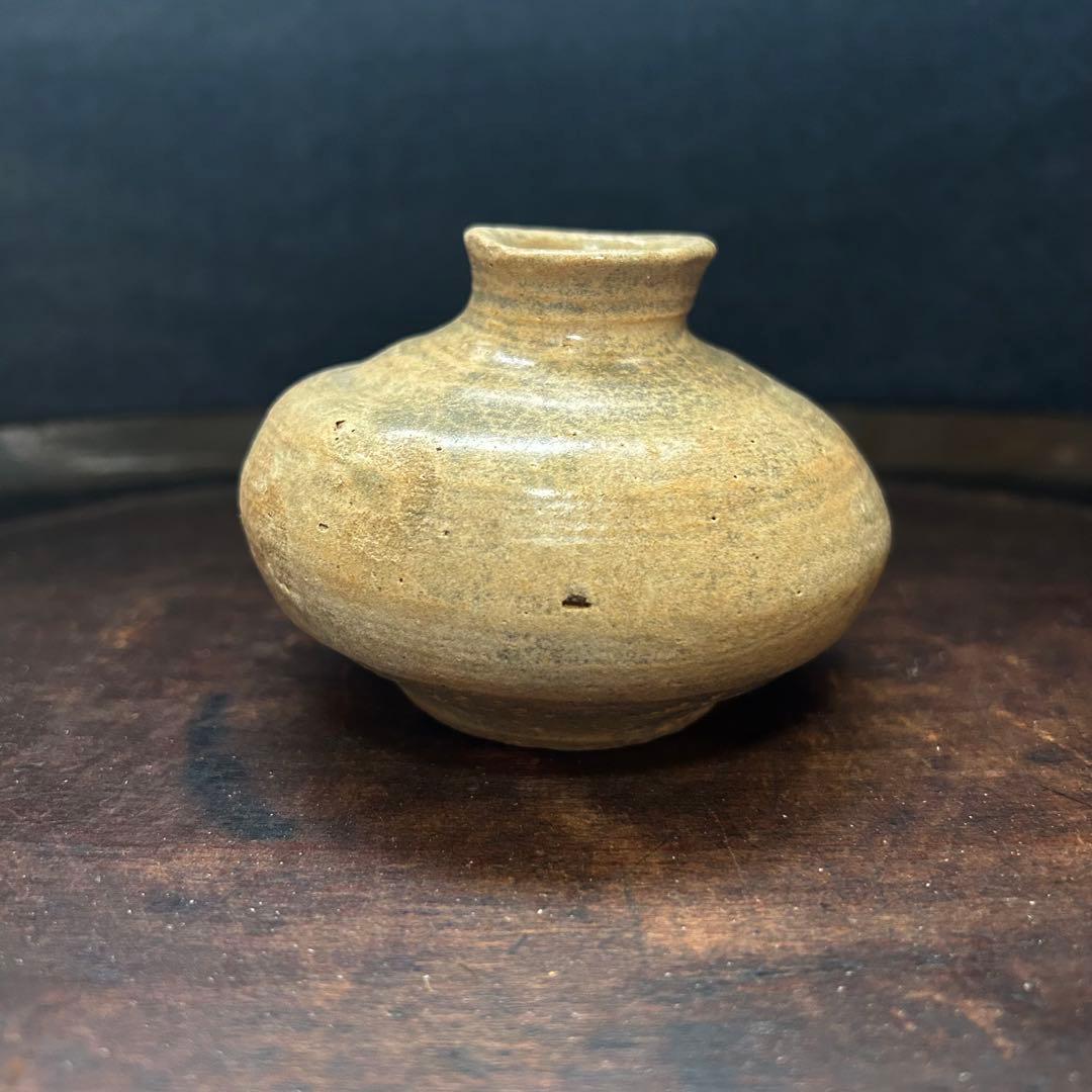 コレクター所蔵　李朝初期頃　刷毛目小徳利　本物保証