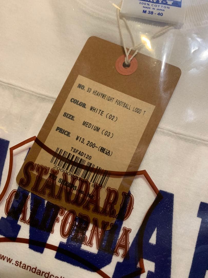 STANDARD CALIFORNIA ヘビーウエイトフットボールロゴTee