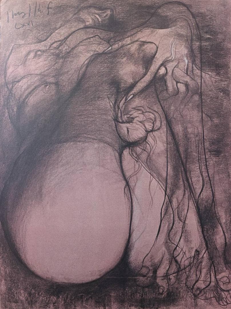 古沢岩美、「もだえ」、厳選、希少画集・額装画、限定800部、人気作品