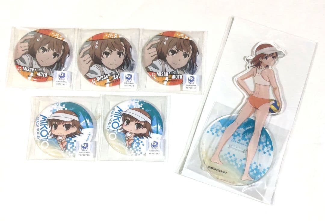 ビーチバレーStyle どこプラ くじメイト アクリルスタンド 缶バッジ 美琴