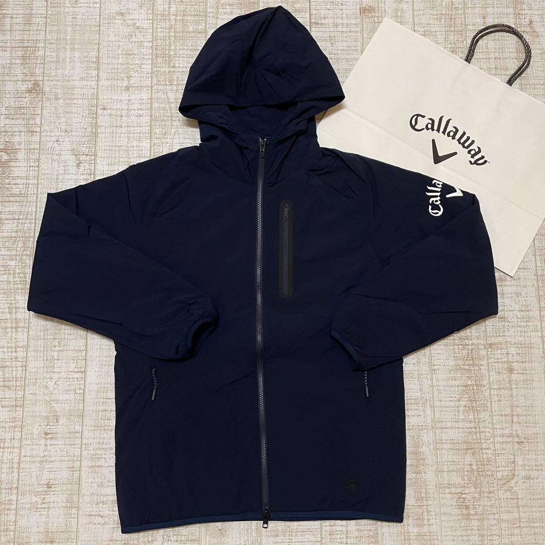 新品 キャロウェイ 長袖ブルゾン 中綿 撥水 フード付き ネイビー 3Lサイズ
