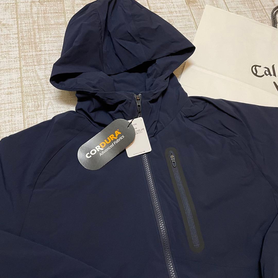 新品 キャロウェイ 長袖ブルゾン 中綿 撥水 フード付き ネイビー 3Lサイズ