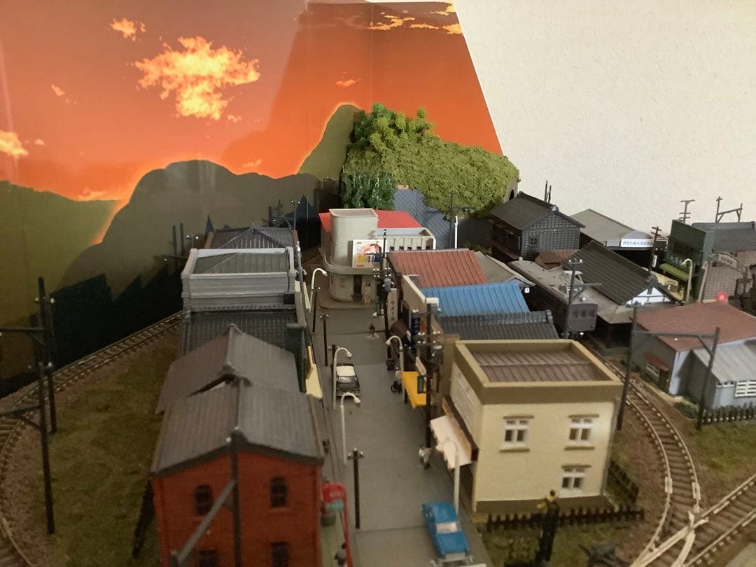 昭和の「鉄道模型」を作る　完成品　ジオラマのみ　アクリルケース付き
