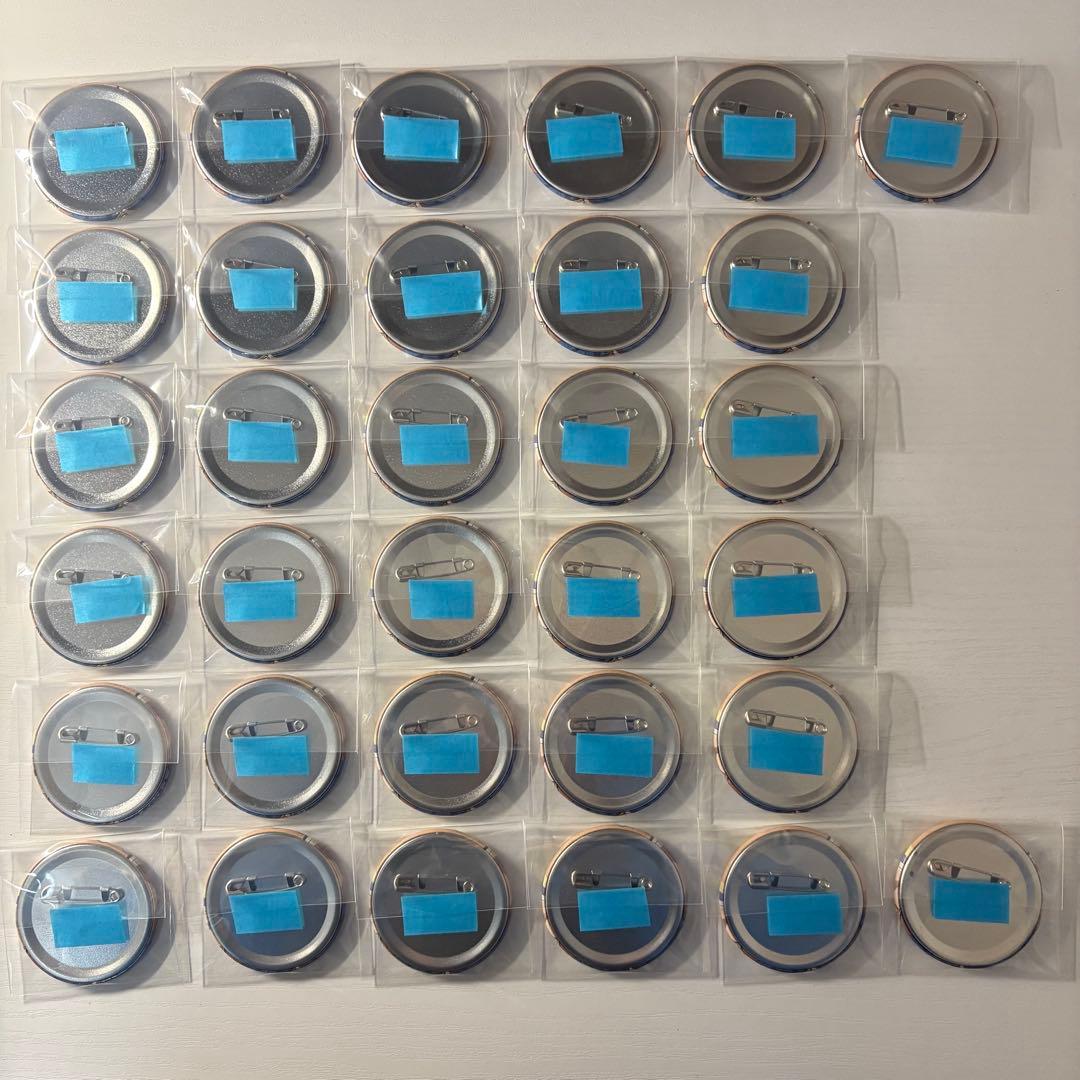 兎耳山丁子 カラ鉄 缶バッジ 32個セット