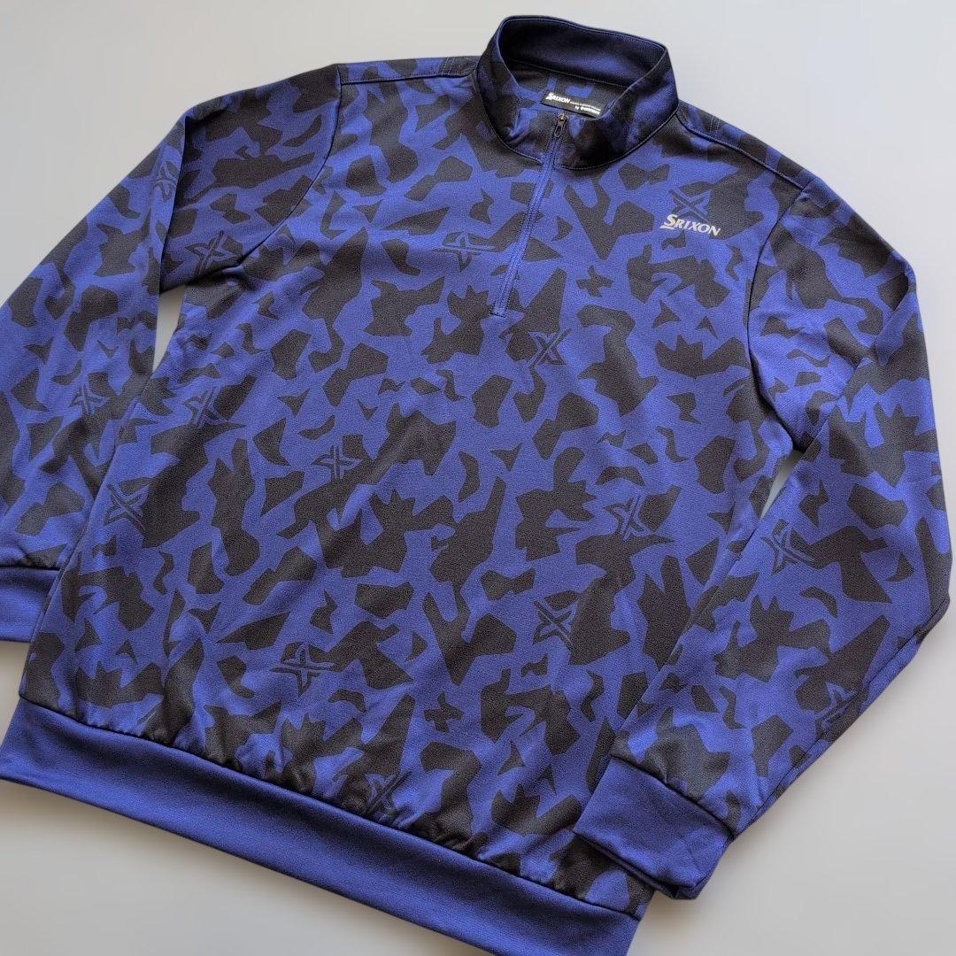 【極美品】スリクソンゴルフ　迷彩柄ジップアップブルゾン LL