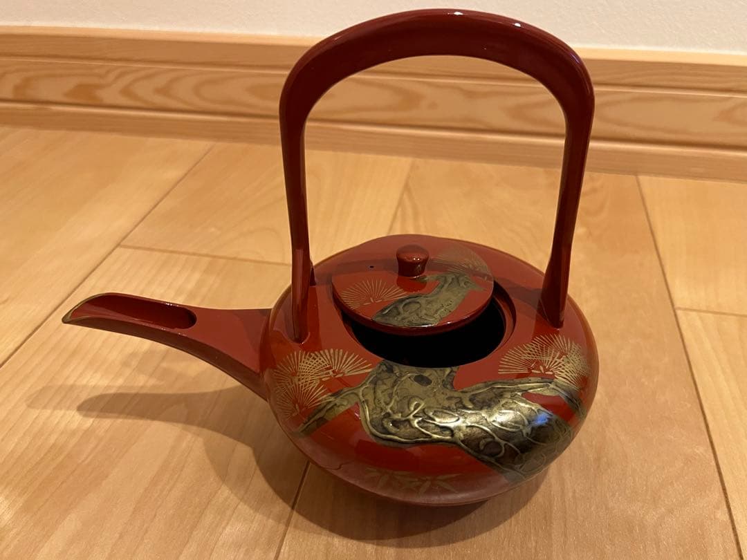 洗朱本輪島型　重箱 屠蘇機　老松