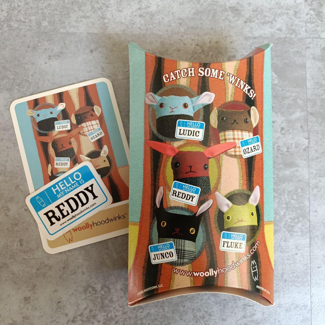 アメリカ製　ヴィンテージ　ぬいぐるみ　かわいい　赤色　チェック　うさぎ　レトロ