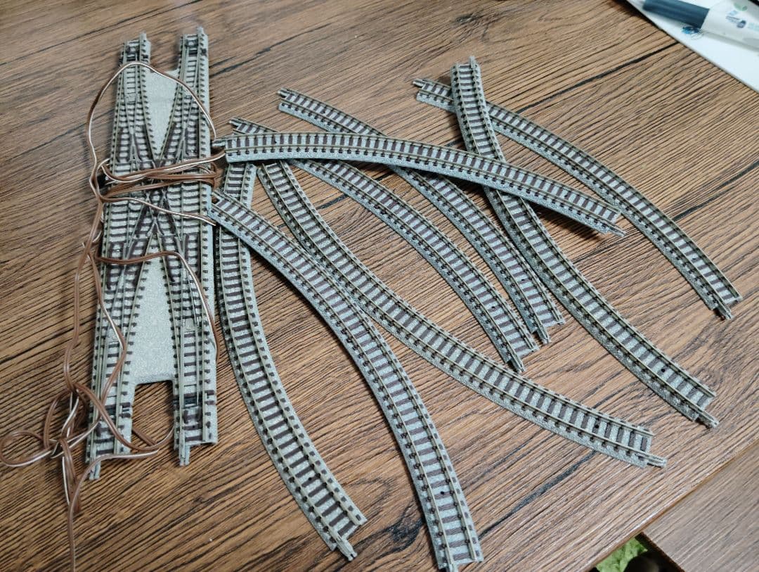 TOMIX　線路　複線　ポイント　詰め合わせ　ジャンク　鉄道模型　レール　高架