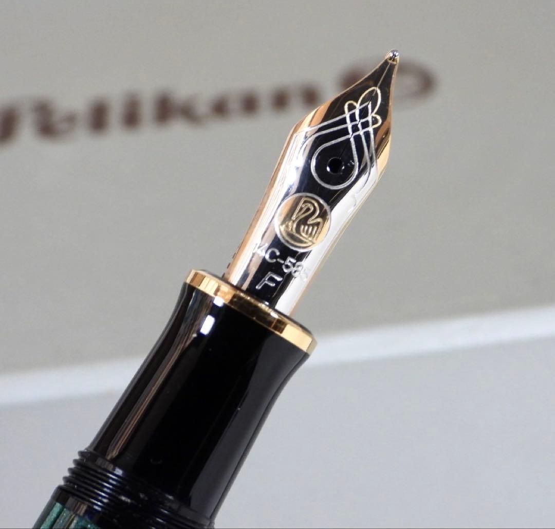 Pelican K14 万年筆 スーべレーン 緑縞 F 14C-585