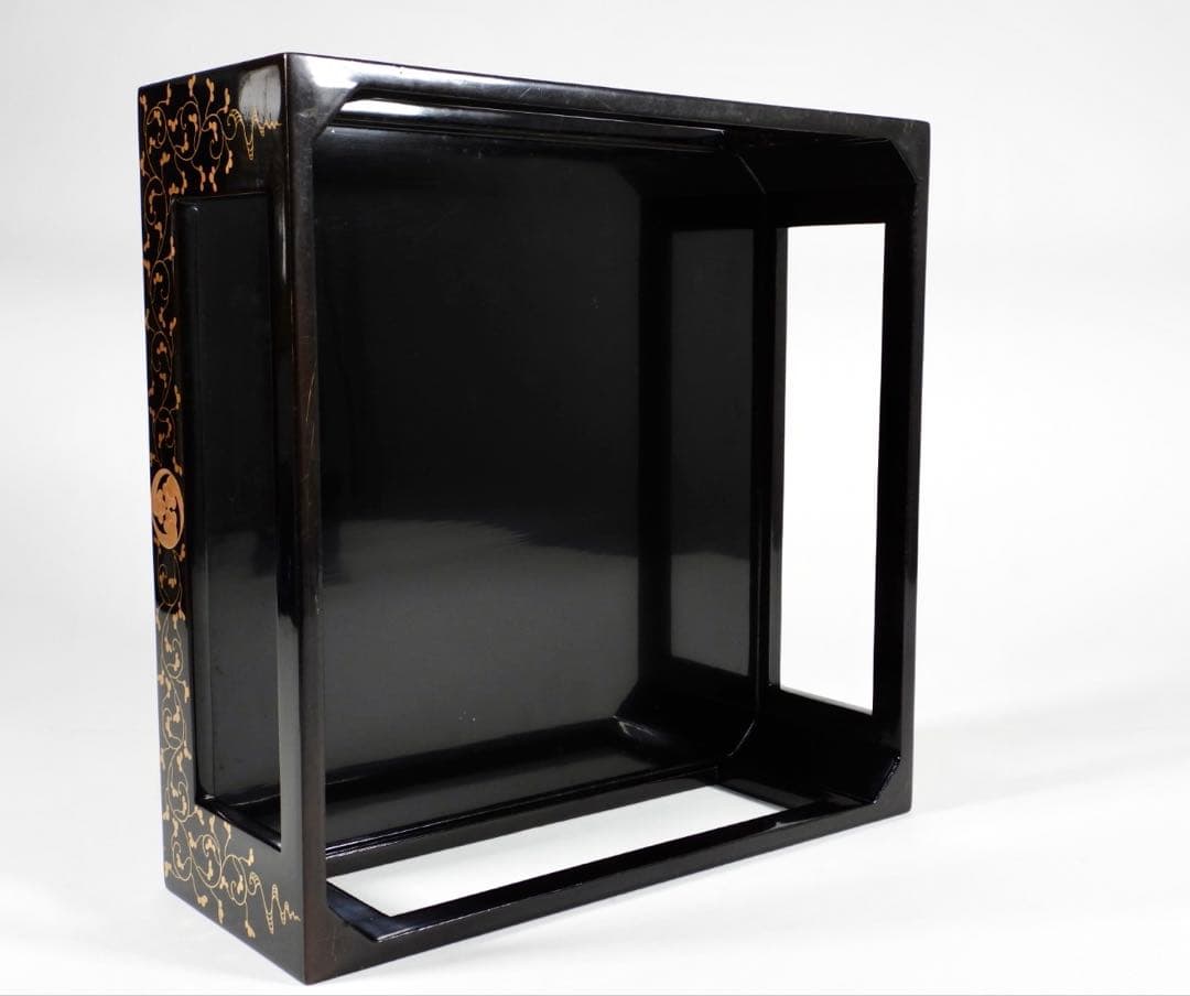 茶道具 輪島塗 上等黒内梨地金蒔絵 五段重 重箱