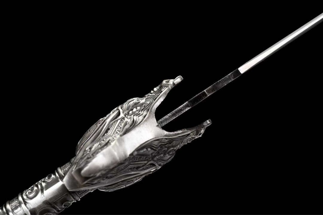 炎魔槍 模造槍 3本継 十文字槍 模擬刀 日本刀 模造刀 武具 舞踊刀