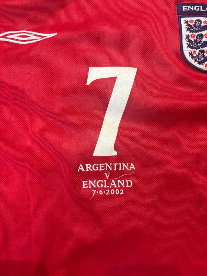 正規品01-03 Umbro England away Beckham #7