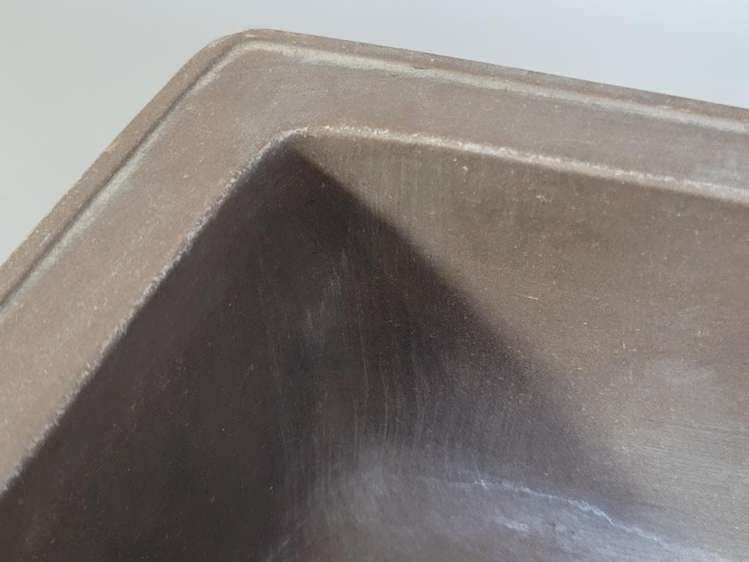 中国美術 紫泥 古代騎馬紋 花盆 植木鉢 台付 在印 DT410