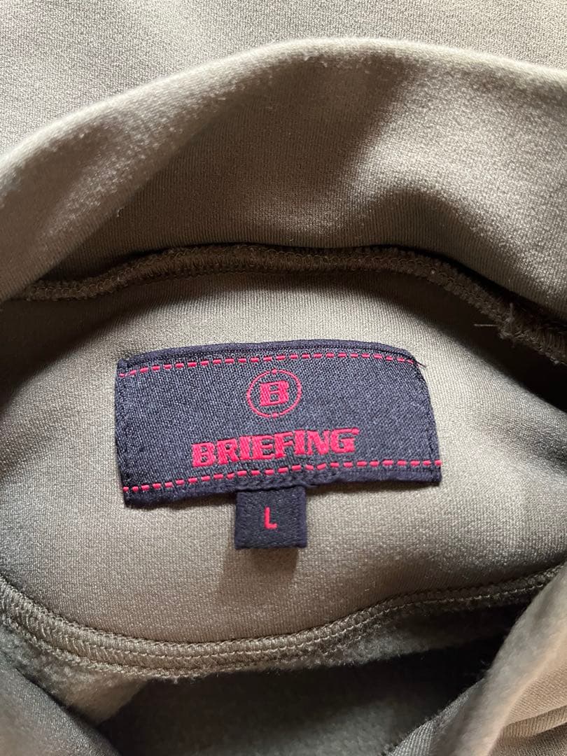 BRIEFING 長袖シャツ L オリーブ