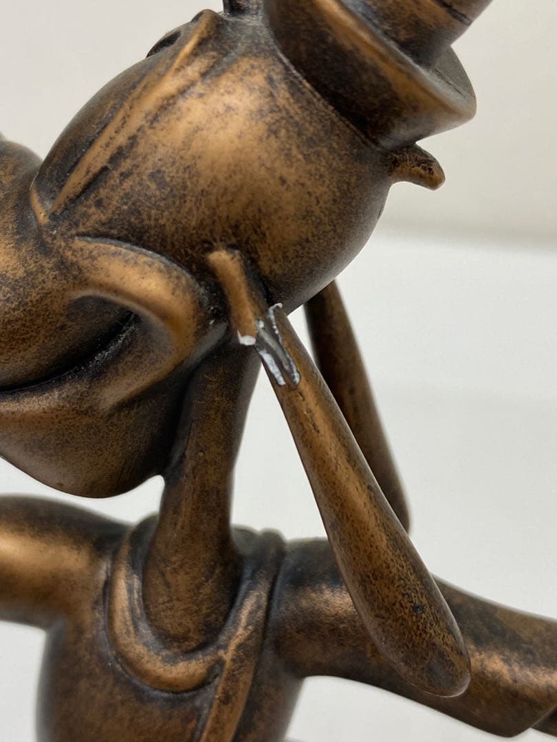 3-2702 ディズニー グーフィー 体操ポーズ ブロンズトーン 彫像 置物