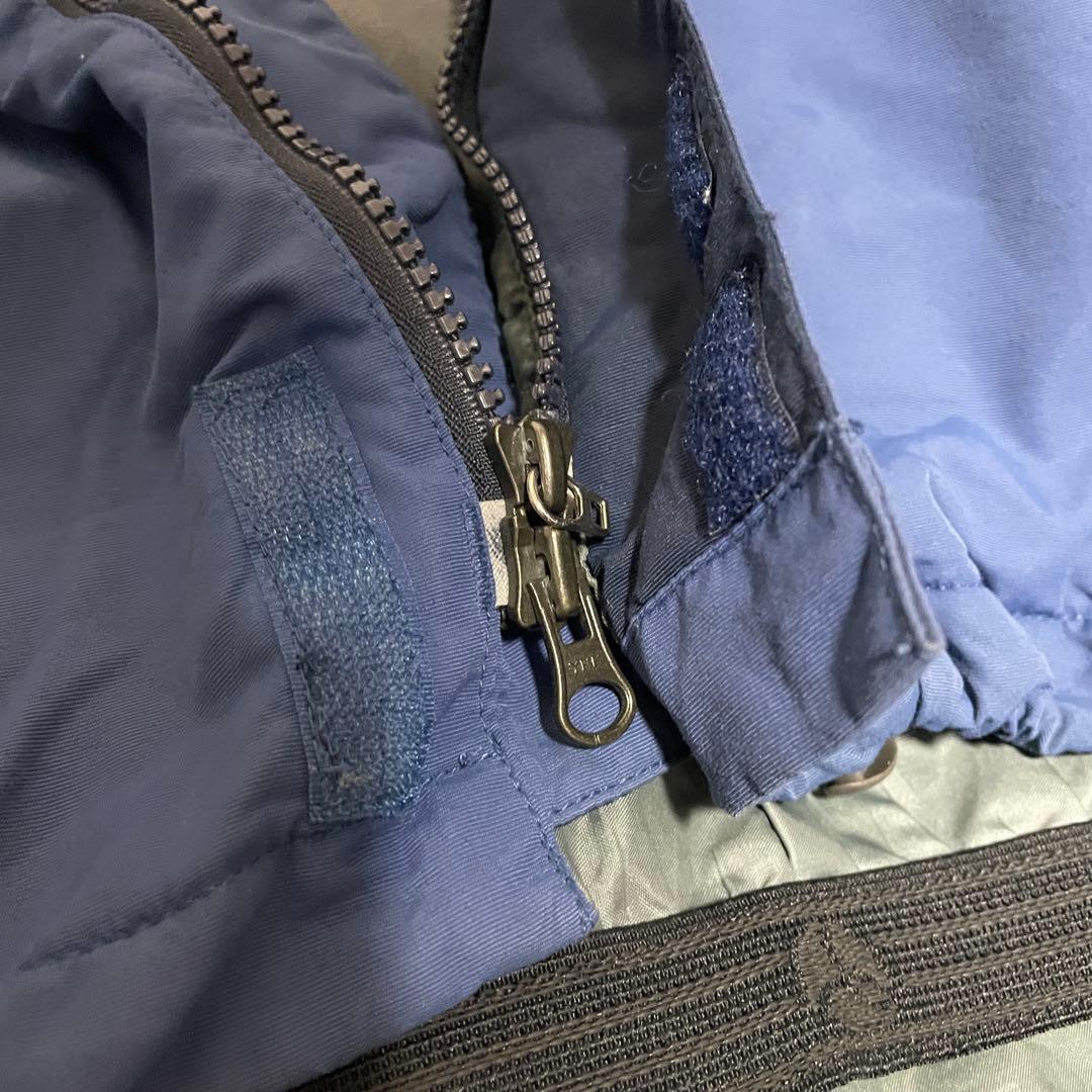 Burtonバートンスキーウェアスノーボードジャケット紺ネイビー青ブルー刺繍ロゴ