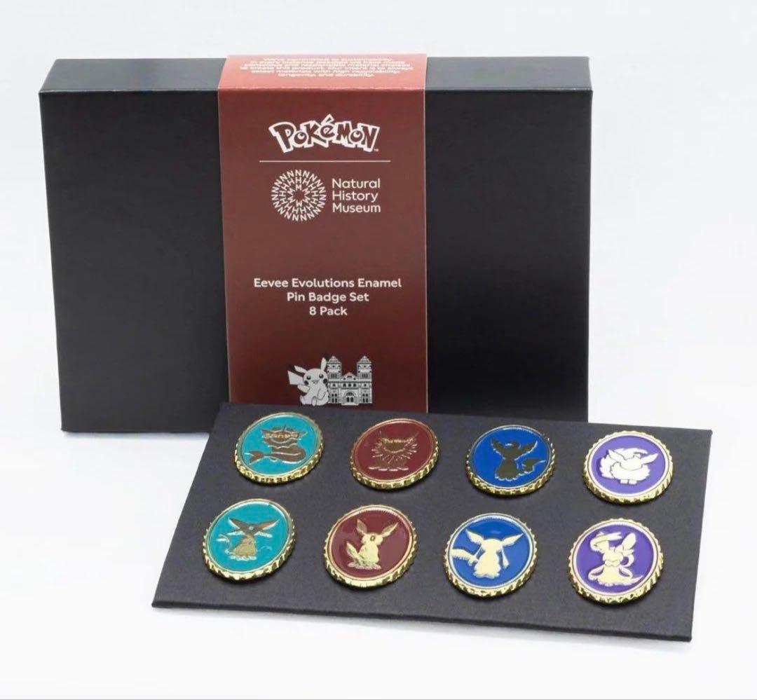 ポケモン　ロンドン自然史博物館　イーブイ　ピンバッジセット