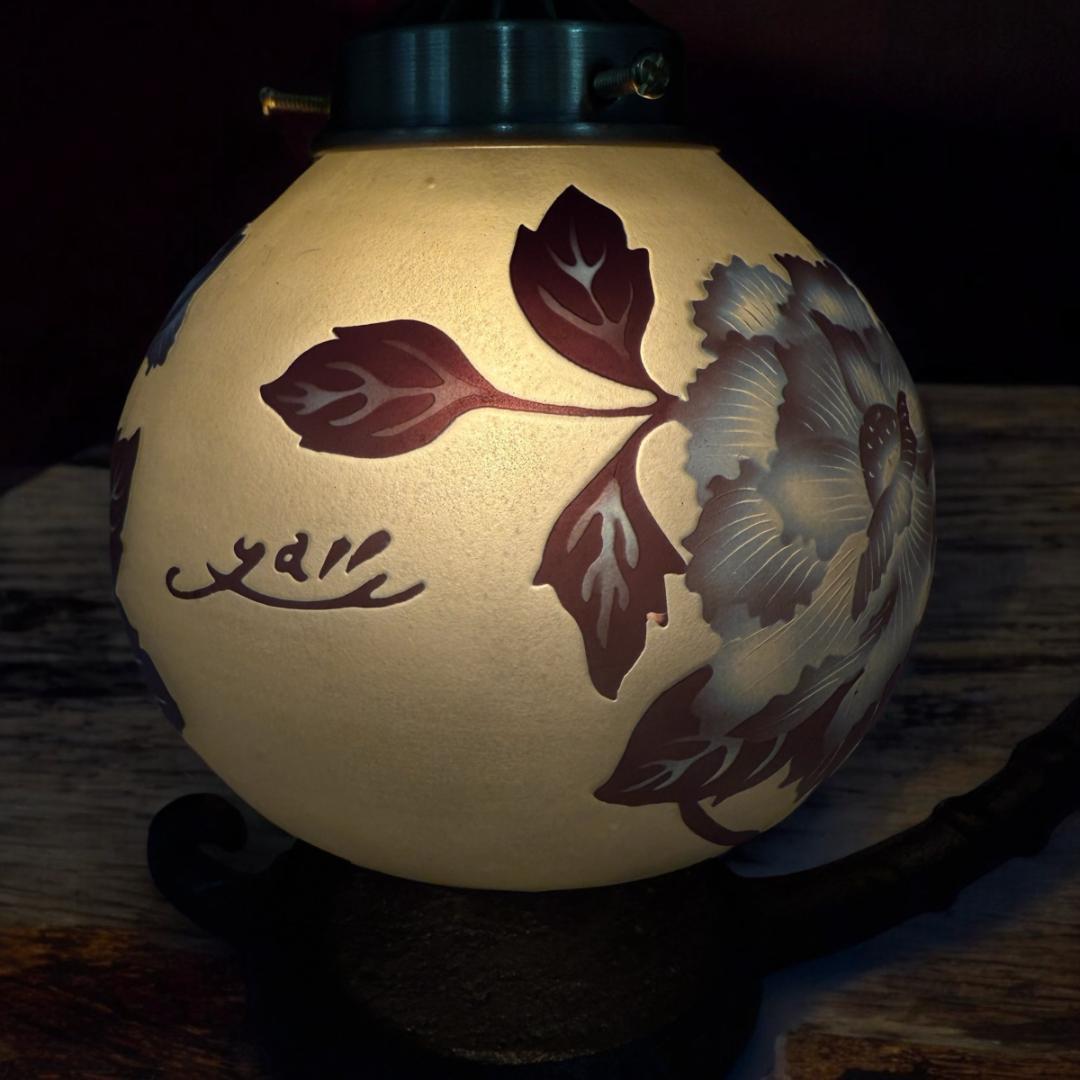 エミールガレ風 高さ23㎝ レプリカ 吊りランプ アンティーク調 レトロ