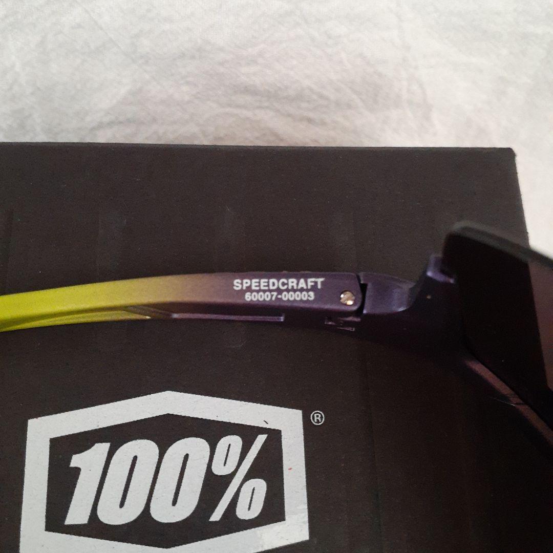 100% SPEEDCRAFT パープル イエロー ワンハンドレッド サングラス