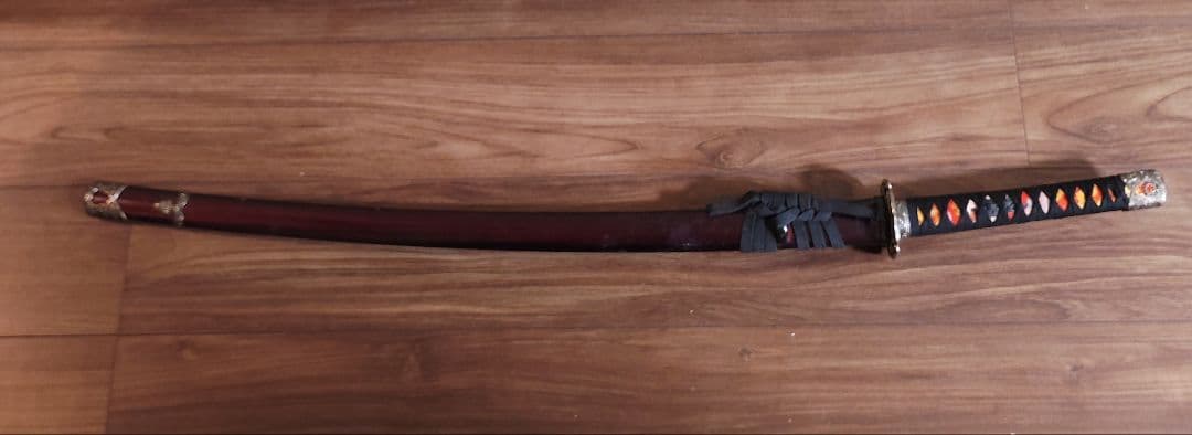 模造刀　装飾的な柄の日本刀　白鞘　　3本セット