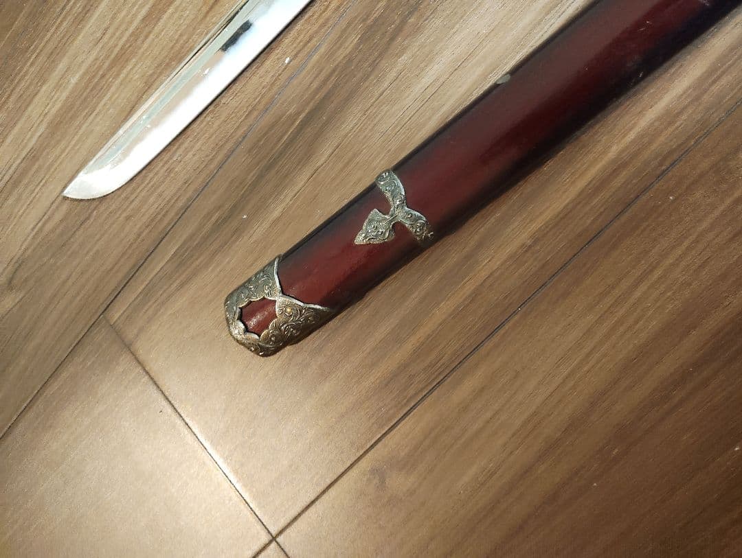 模造刀　装飾的な柄の日本刀　白鞘　　3本セット