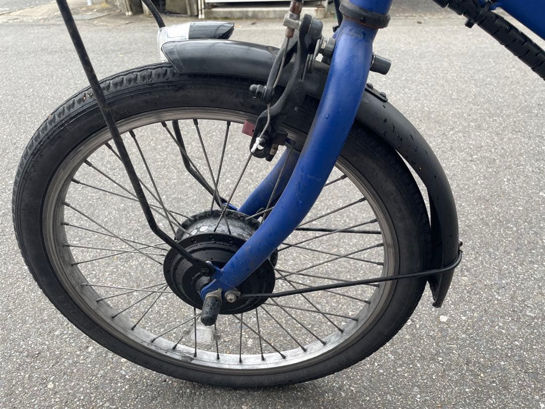 電動アシスト自転車 青色 折りたたみ式