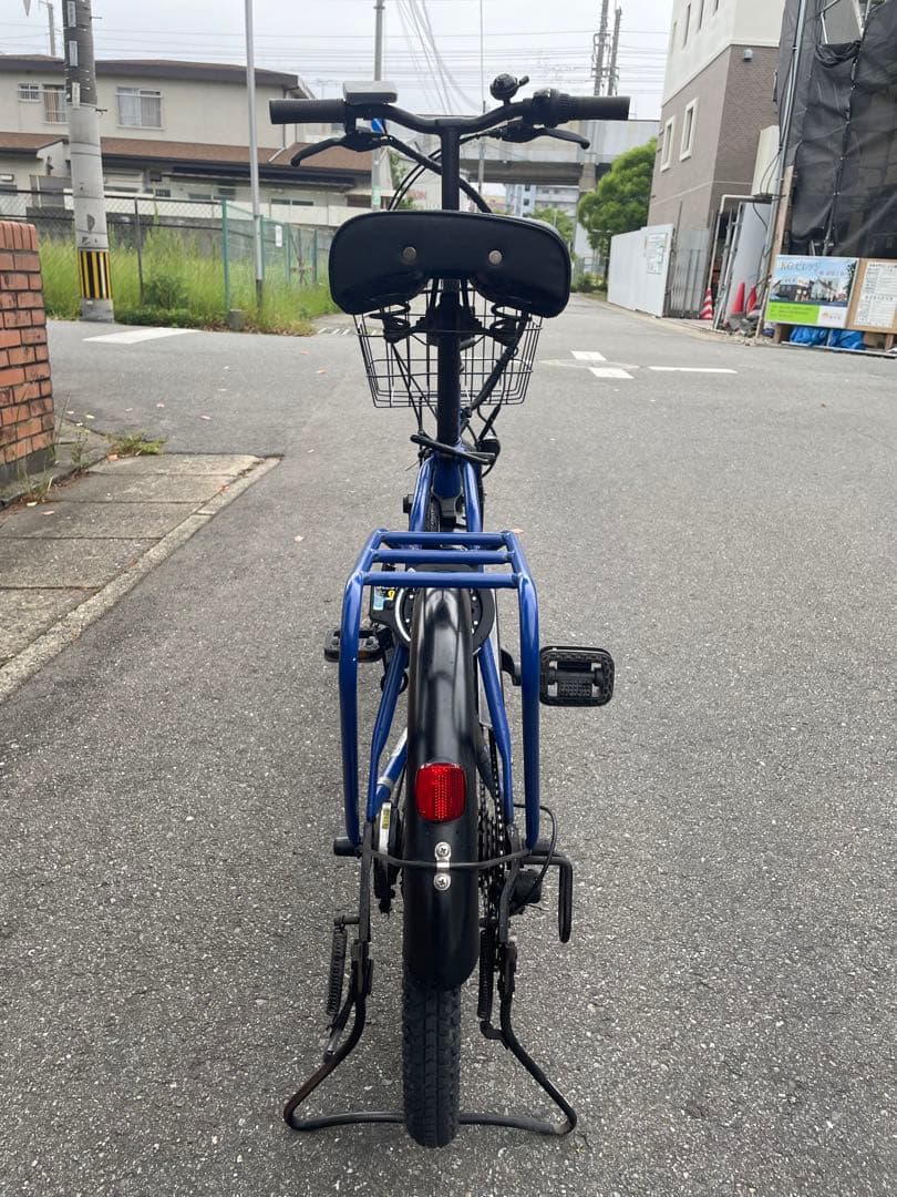 電動アシスト自転車 青色 折りたたみ式