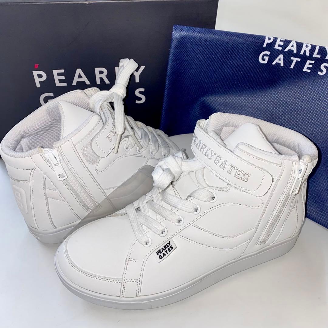PEARLYGATES 053-1992302 ホワイト ゴルフシューズ 箱あり