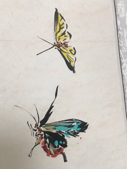 牡丹絵　掛軸　肉筆保証