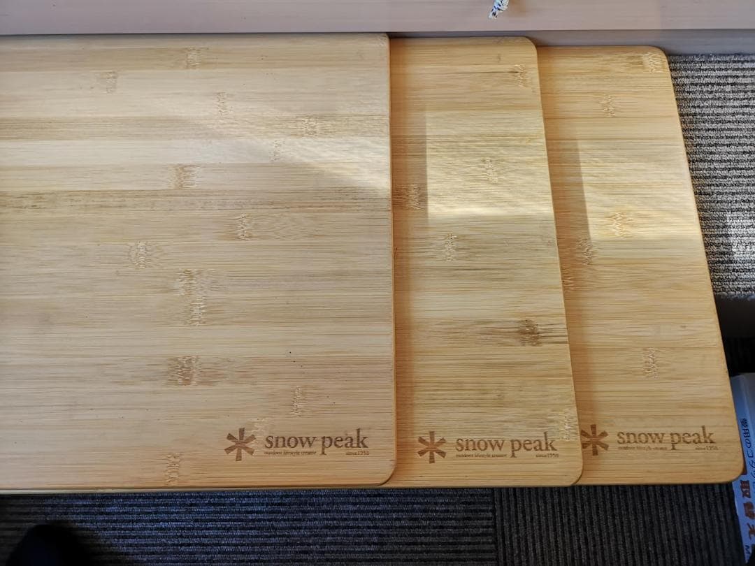 スノーピーク ウッドテーブル各種、スライドトップ竹セット