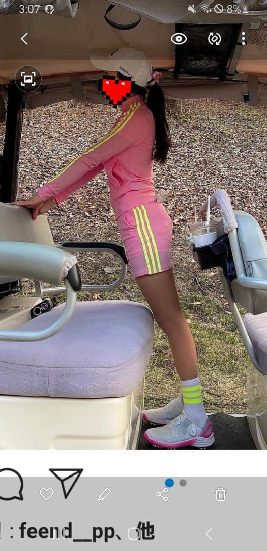 ADIDAS ゴルフウェアセット ピンク