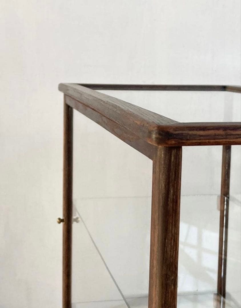 古い木製ガラスケース 3段 卓上 ショーケース