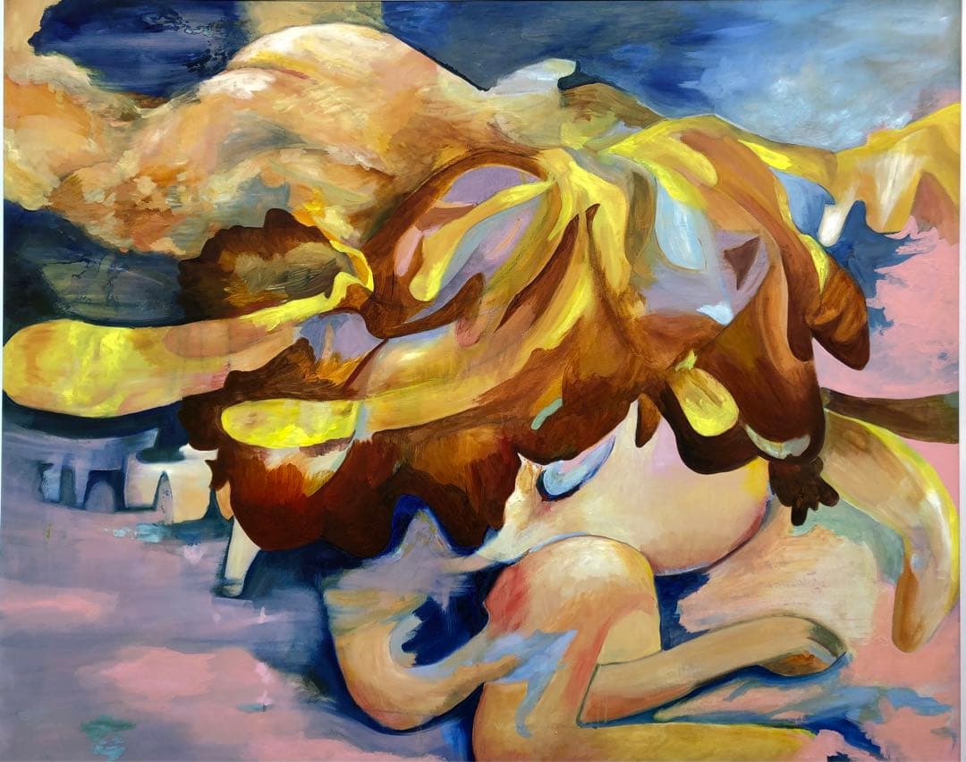 【F100号】Swim 油絵 oil painting 絵画 原画 抽象画