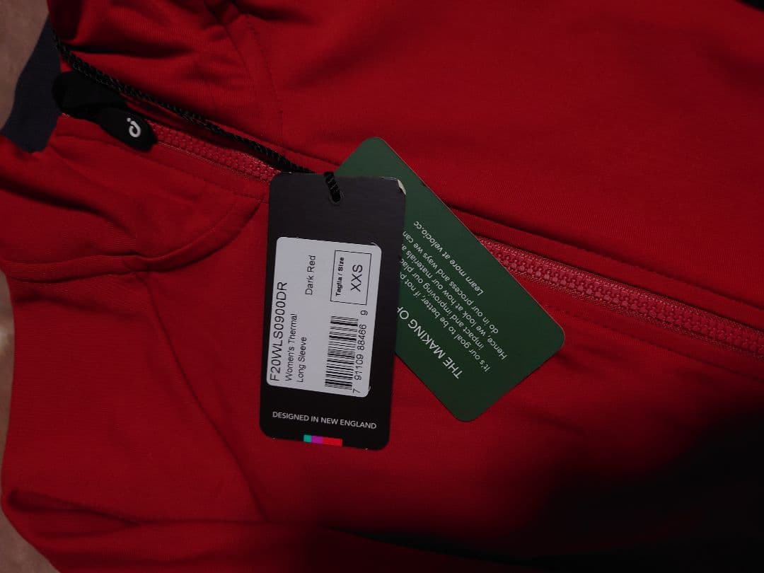 Velocio サーマル長袖サイクルジャージ XXS レッド