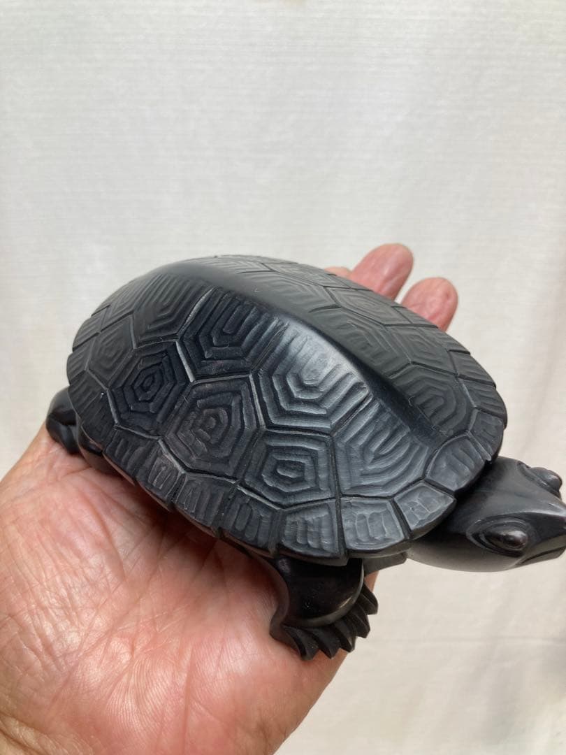 紅渓石硯　亀寿硯　二代相馬羊堂　亀デザインの硯　宮崎県延岡市