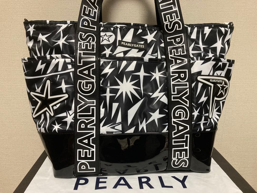 パーリーゲイツ　ロッカーバッグ　2025年　ギザ星柄シリーズ　ブラック　美品