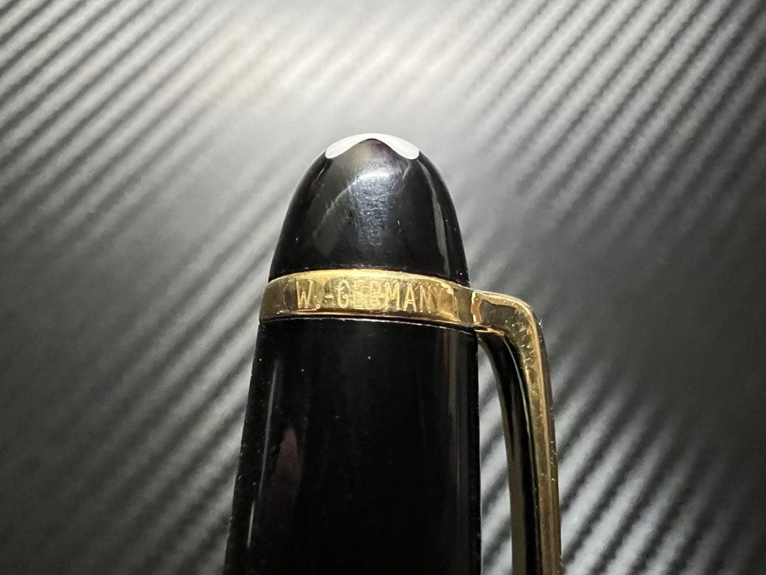 美品 フランス仕様 モンブラン 144 万年筆 ブラック 中白 B 18K