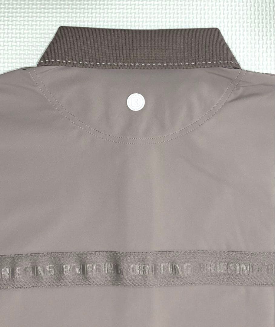 BRIEFING BACK LOGO LINE POLO（GRAYGE／ M）