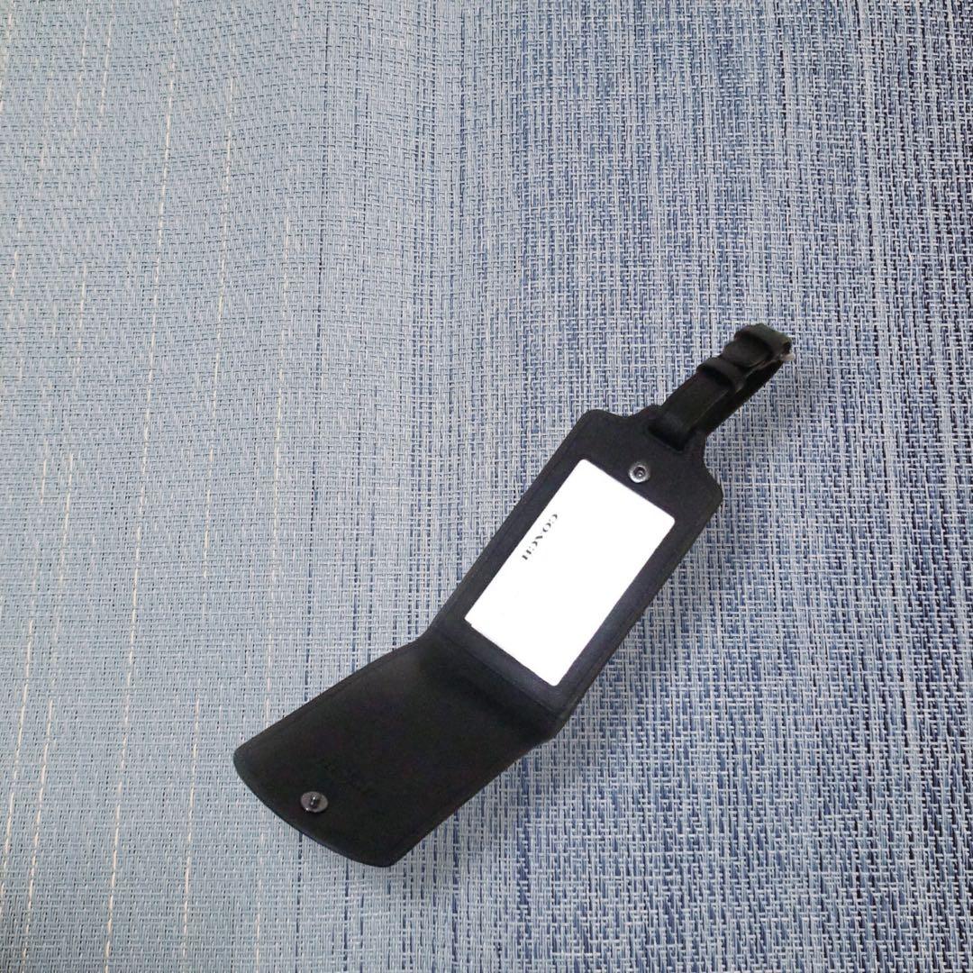 ☆SALE☆ COACH ネームタグ シグネチャー ラゲッジタグ グリーンマルチ