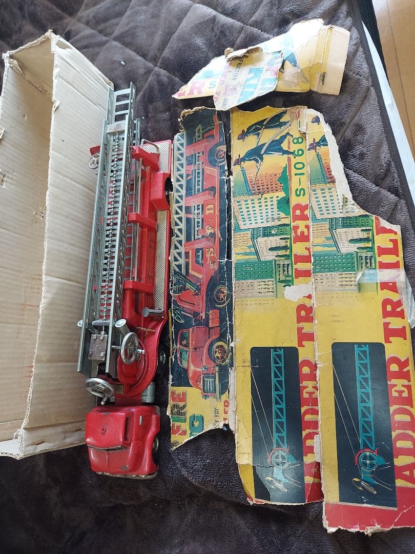 当時物 ビンテージ トンカ 1950年代 ブリキ ラダー ハシゴ 消防車