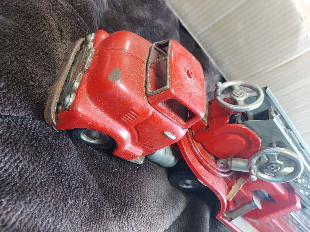 当時物 ビンテージ トンカ 1950年代 ブリキ ラダー ハシゴ 消防車
