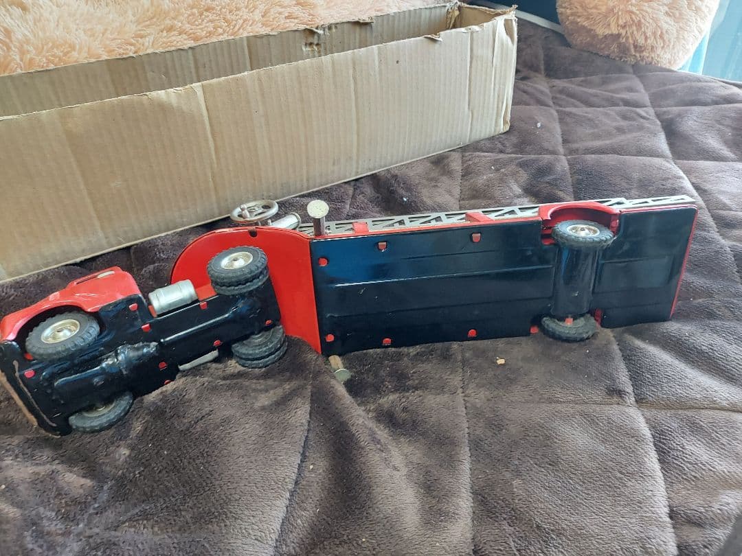 当時物 ビンテージ トンカ 1950年代 ブリキ ラダー ハシゴ 消防車