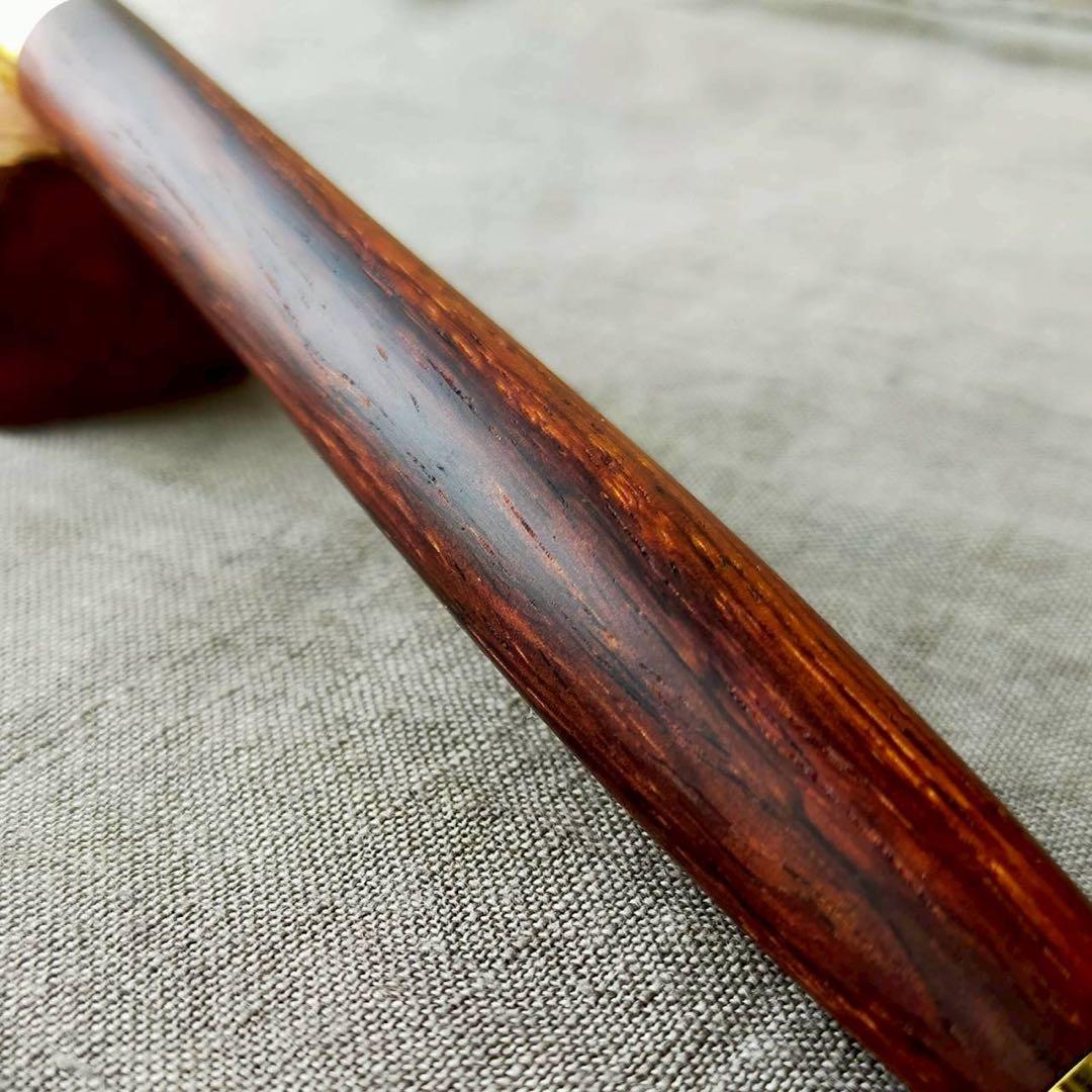 ココボロ　ハンドメイド　木軸シャープペン　0.5mm　天然木　ゴールド