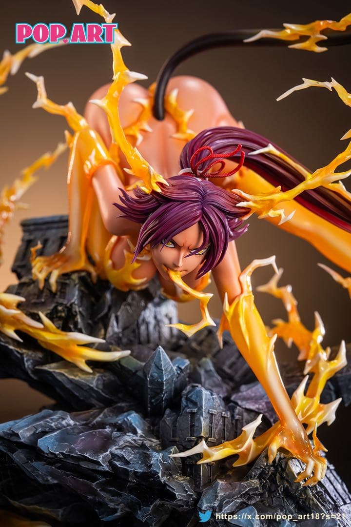 ブリーチBLEACH　四楓院夜一瞬鬨・雷獣戦形　ガレージキッドフィギュア　完成品